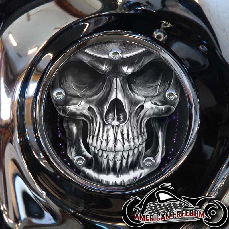 Custom Timing Cover - Reaper Skull (B&W)